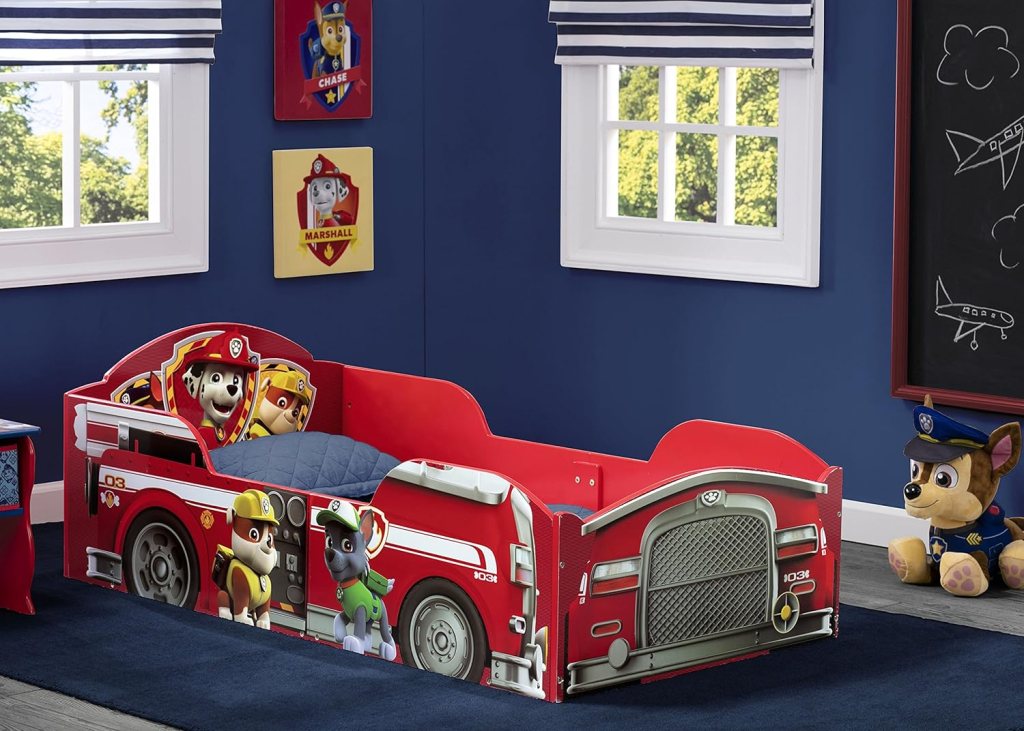 delta children paw patrol wood toddler bed